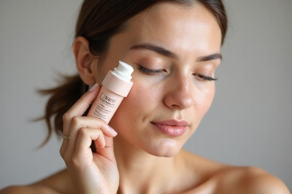 Woman enjoying GlowFit Radiance Serum